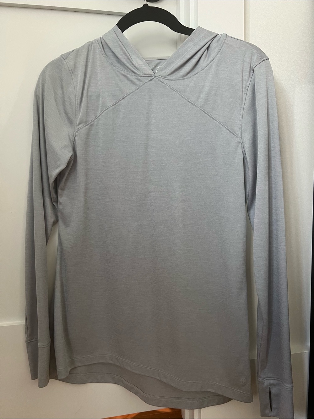 Layer 8 Light Gray Long Sleeve Hooded Tee